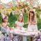49 ft Tea Party Floral Paper Bunting – 60 Pcs Wildflower Garland Pennants for Outdoor/Indoor Birthday, Baby Shower, Bridal, Wedding & Garden Wonderland Décor